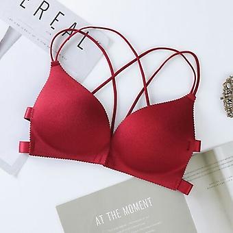 Women Front Closure Padded Back Beautify Bra Sexy Wire Free Ladies Push Up Gift