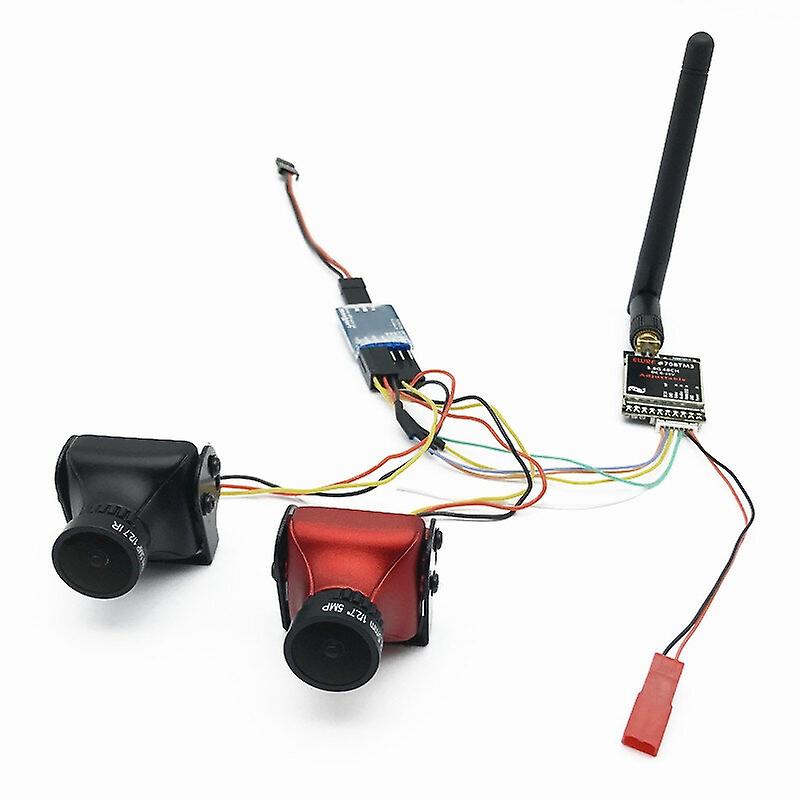 2.5mm 700TVL CCD Dual FPV Camera + EWRF 5.8G 48CH 25/200/600mW Switchable FPV Transmitter Combo for