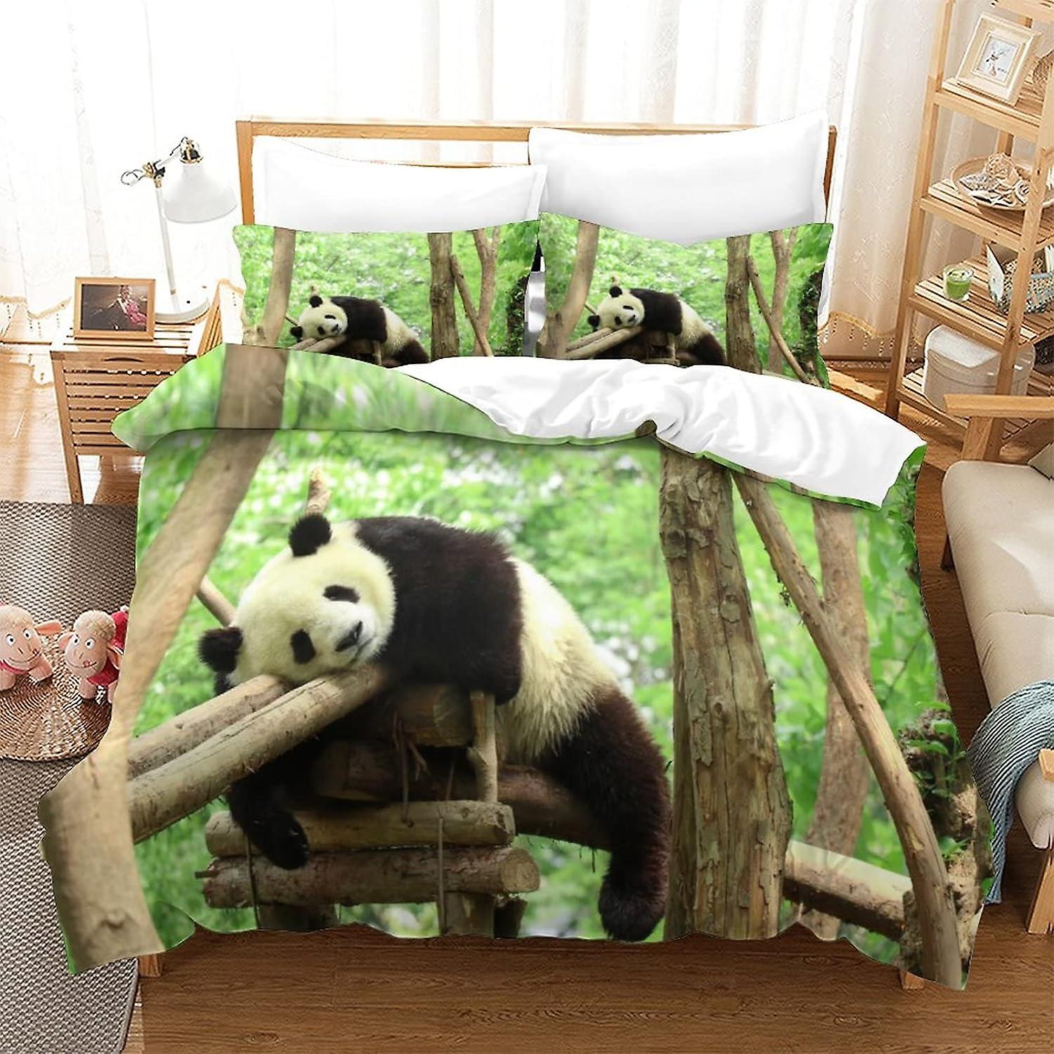 VOSILE Panda 3 τεμάχια μαλακό παπλωματοκάλυμμα σετΕύκολο στον καθαρισμό φιλικό προς το δέρμα σετ κλινοσκεπασμάτων κατάλληλο για αγόρια κορίτσια ενήλικες παπλωματοθήκη