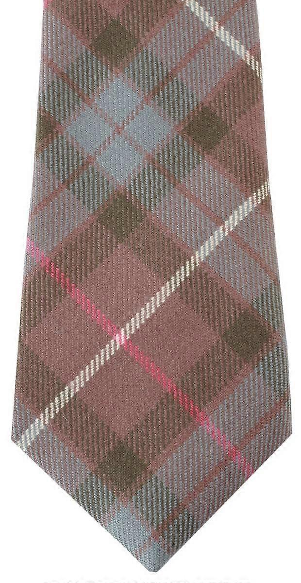 Locharron of Scotland Reiver Fraser Hunting Weathered Tartan Wool Tie - Brown/Grey