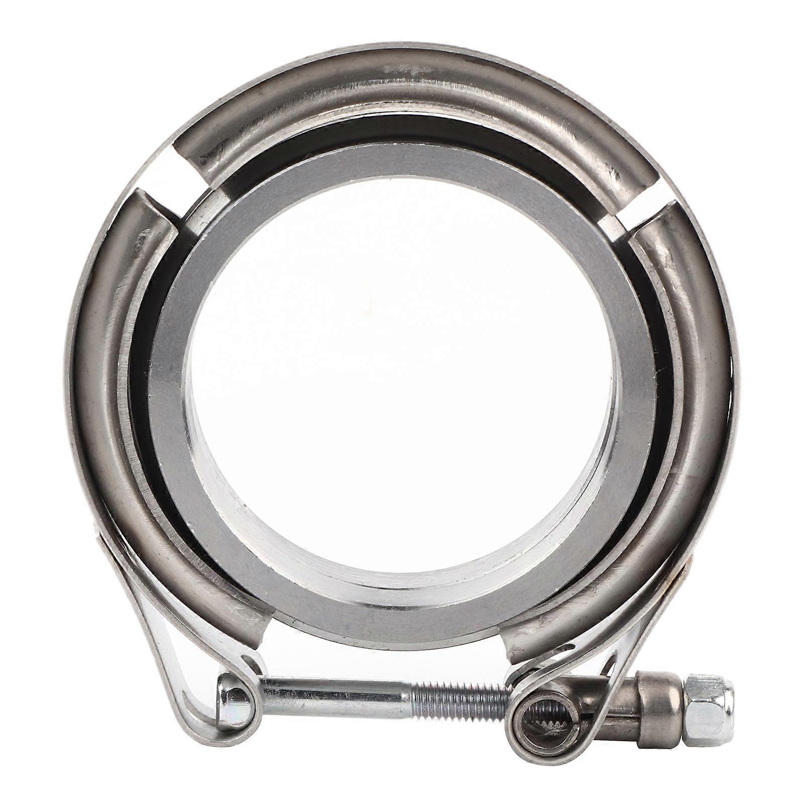 2,5 pouces Turbo Échappement Down Pipe Acier inoxydable V Band Clamp 2pcs Flange Kit