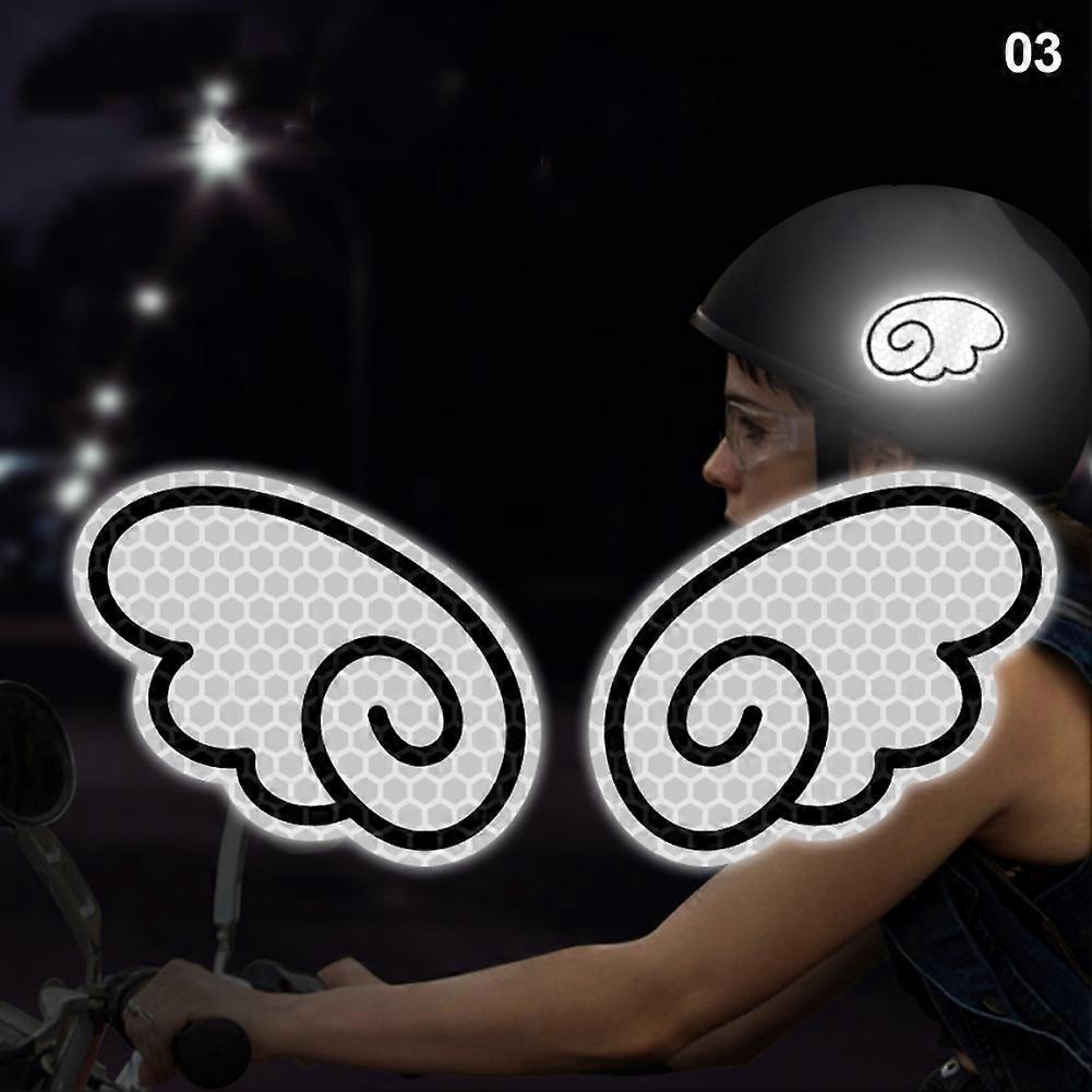 מחזיר אור קשת חץ כנפי מלאך קרן שטן מכונית מדבקת אופנוע אזהרה עמיד למים מדבקות קסדת אופנוע אוניברסלי