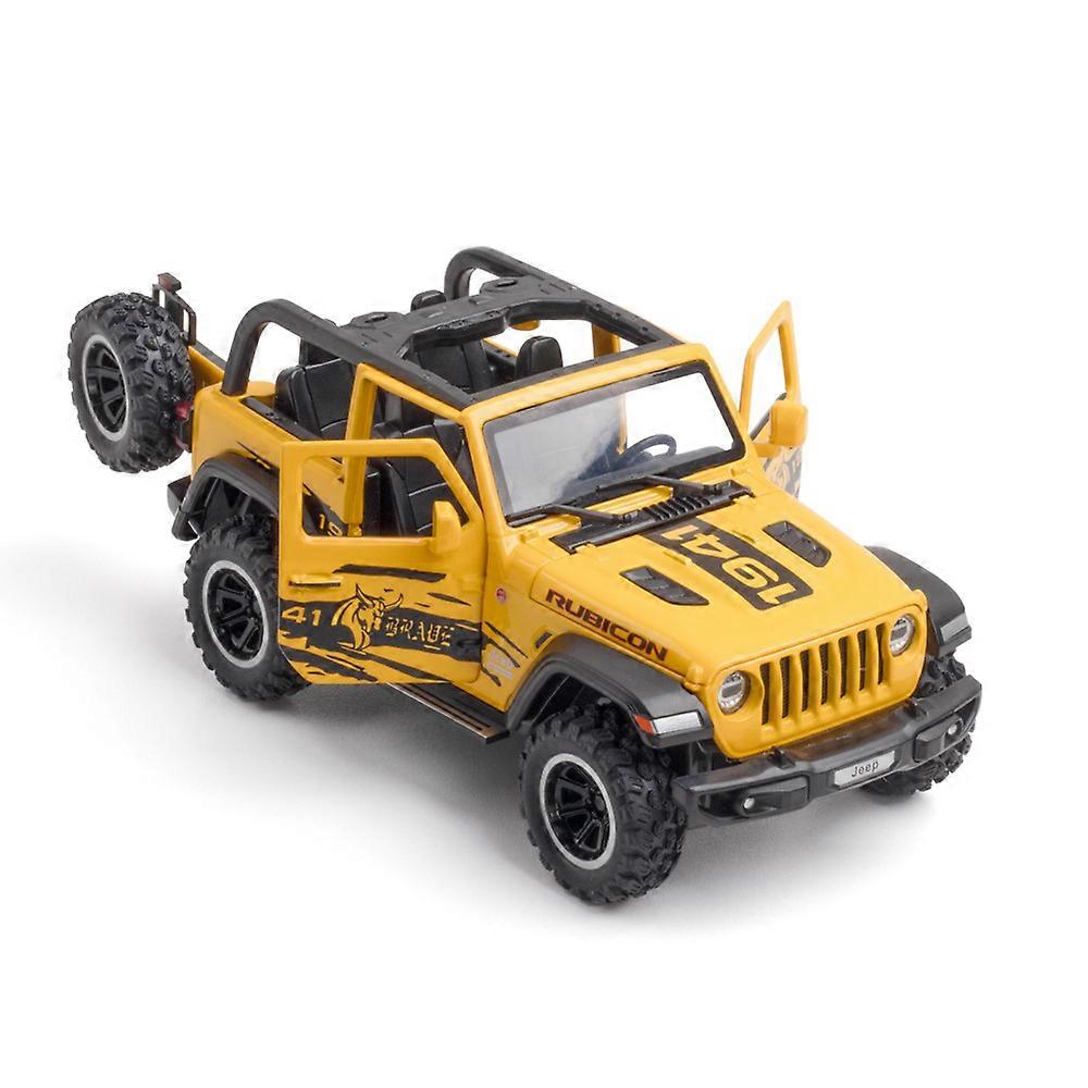 Modèle Réduit Jouet Jeep Wrangler Rubicon 1941 - Échelle 1:32 - Alliage - Avec Lumières Et Sons - Multi-couleur - Neuf