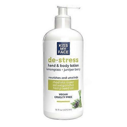 Kiss My Face 舒缓手部和身体乳液（柠檬草+杜松子）16 盎司