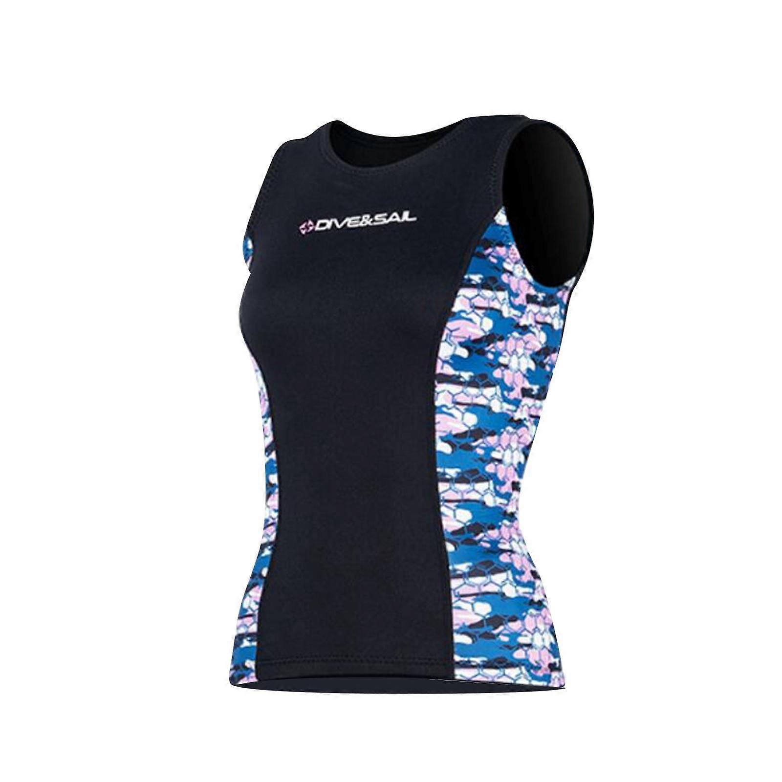 Kadın Wetsuit Üst Gömlek Termal Dalış Yelek Egzersiz Sörf Su Sporları XS