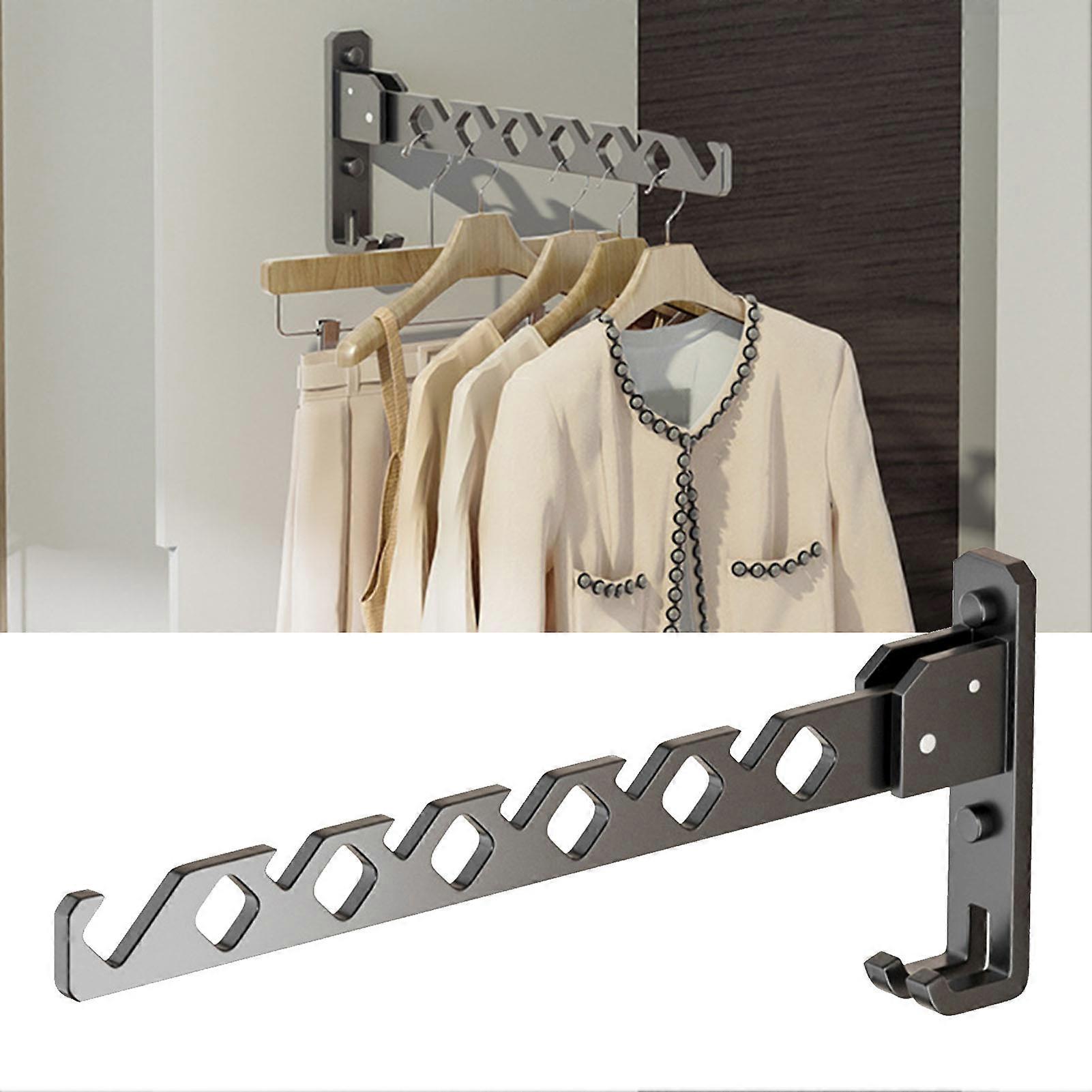 Folding Coat Drying Hook Anti Slip Retractable Wall Mounted Hanger Rack Garment Hooks