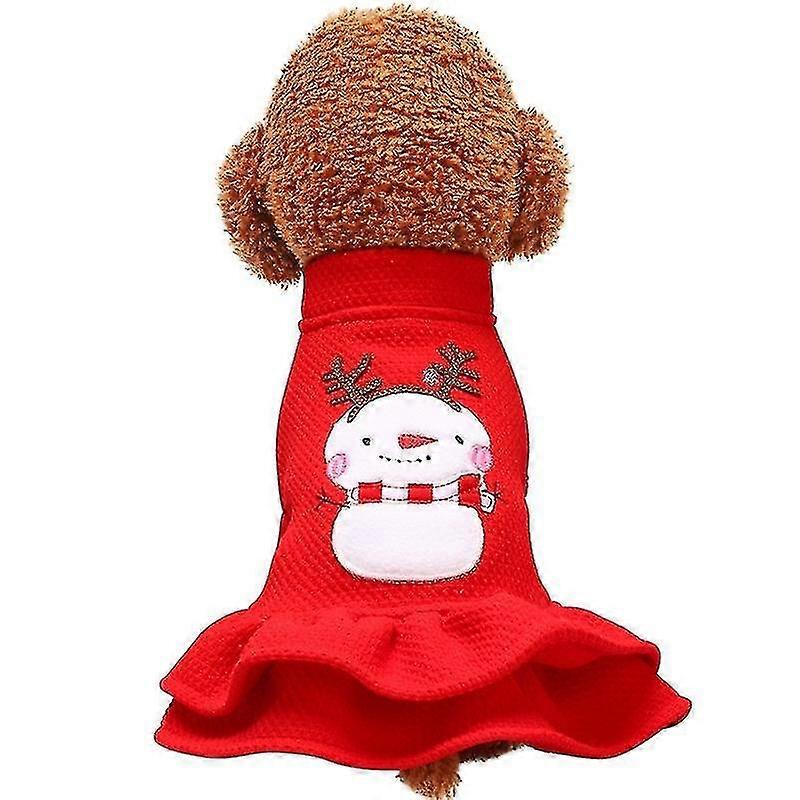 Natale carino pupazzo di neve vestito per cani vestiti per cani