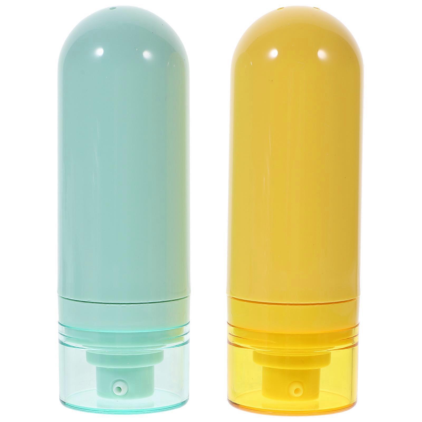 2pcs Empty Travel Bottles Refillable Travel Bottles Toiletries Sub Bottles Portable Shampoo Bottles