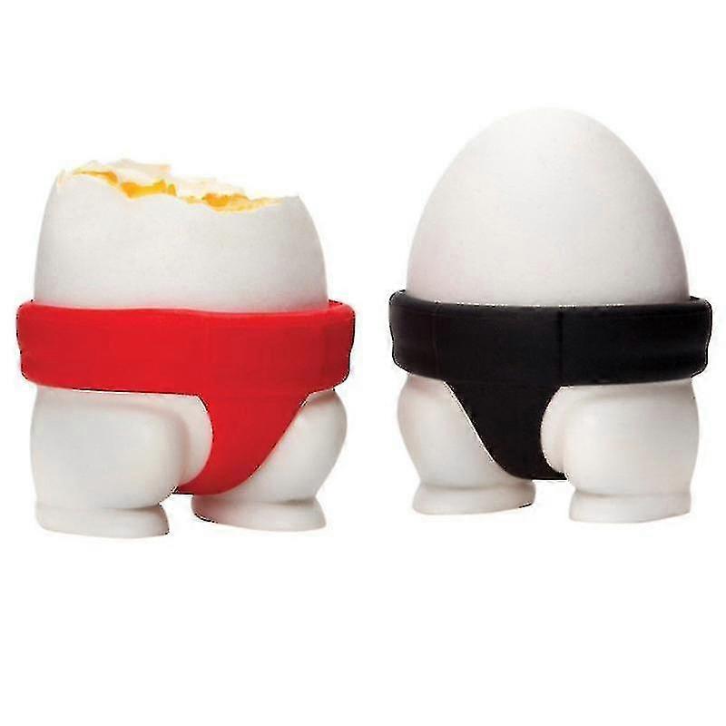 Sumo Egg Cup, Children's Egg Cup Set van 2, Leuke Easter Egg Cups, 5,5 cm, plastic en siliconen