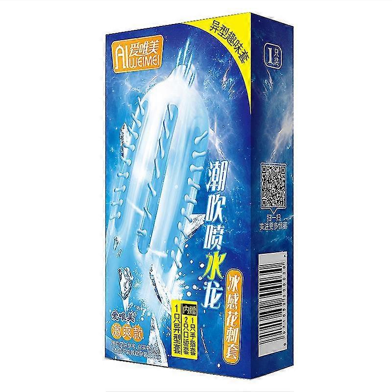 1set Ribbed Condoms Lubrication Ultra Thin Large Particles Organic Latex Rubber Odorless Snug Natural Feel Safe & Durable