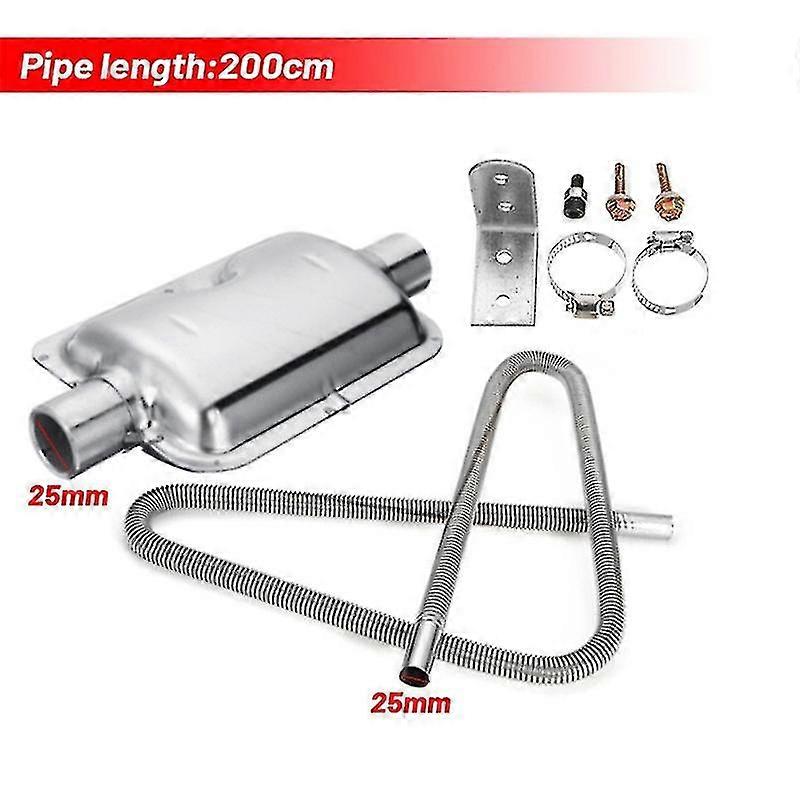 1pc 60cm/100cm/150cm/200cm/300cm Air Diesels Parking Heater With Silencer,stainless Steel Exhaust Pipe Tube Gas Vent Hose For Car Truck