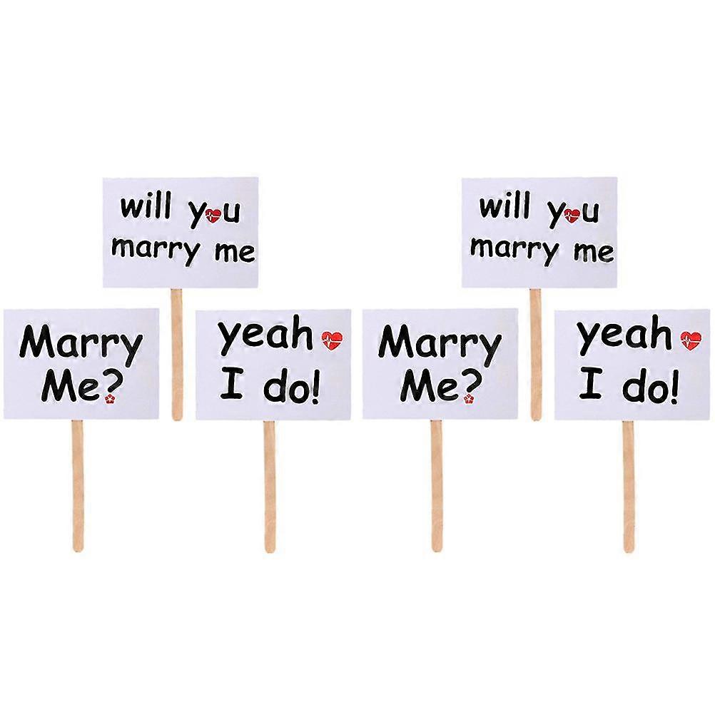 6 Pcs 1 Set Lightweight Greeting Cards Chic Creative Confession Cards (white)