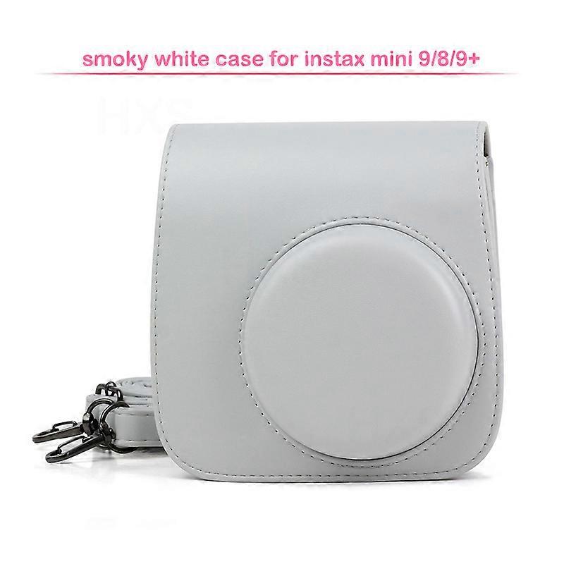 For Fujifilm Instax Mini 8/9 Instant Film Camera Case Bag, PU Leather Cover with Shoulder Strap