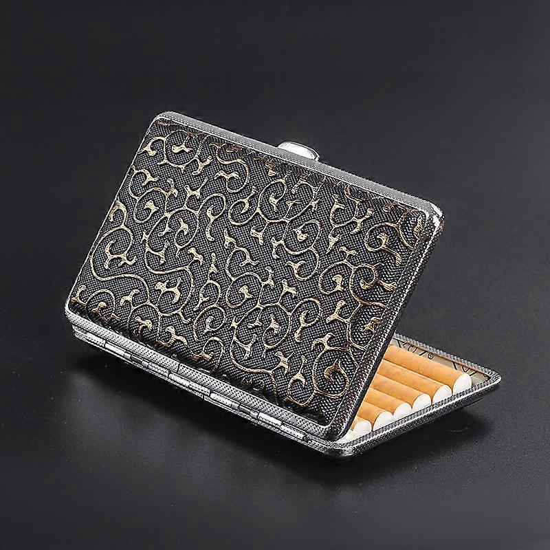 Suncha Women's Cigarette Case Thin Cigarette Case Portable 20 Pcs Lengthened Creative Personalized Leather Automatic Flip