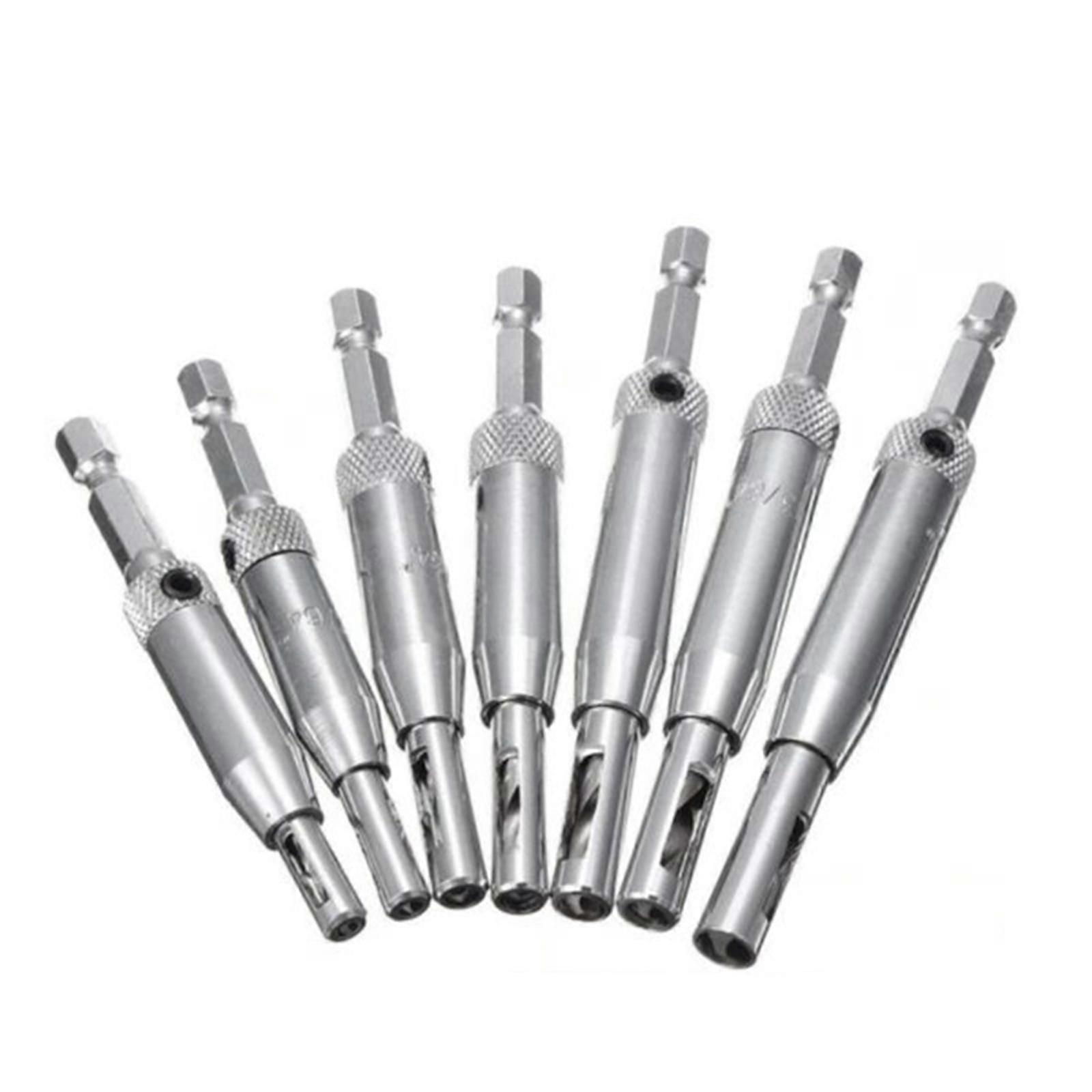 Pack Of 7 Self-centering Hinge Drill Bit