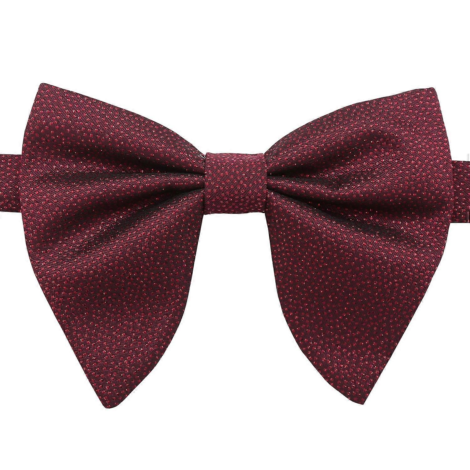 Burgundy Metallic Pre-Tied Bow Tie