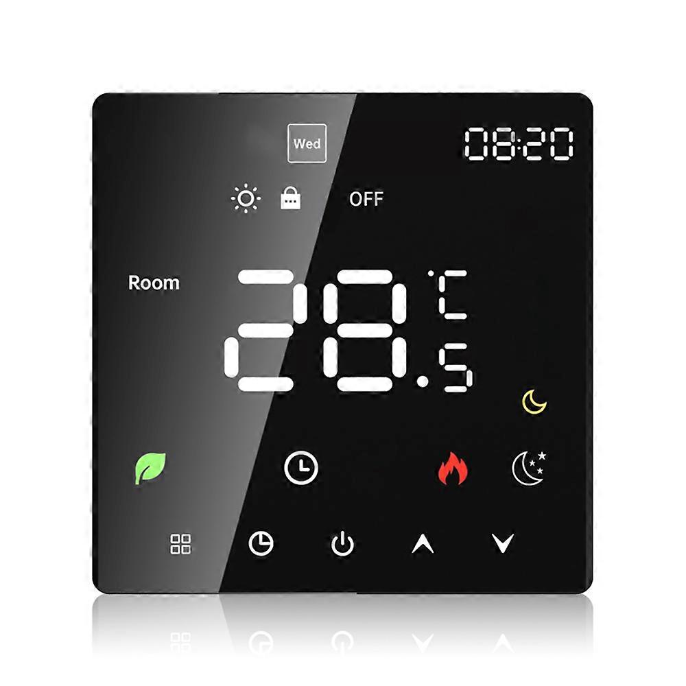 Smart termostat for hjemmet berøringsskjerm WiFi stemme Tuya app programmerbar temperaturkontroll IP20 beskyttelse Auto / manuell modus Digital termostat for 16A