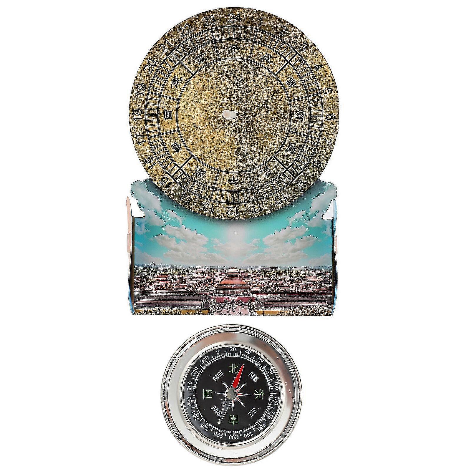 1 Set Of Sundial Clock Teaching Aid Educational Toy DIY Sun Clock Sundial Model