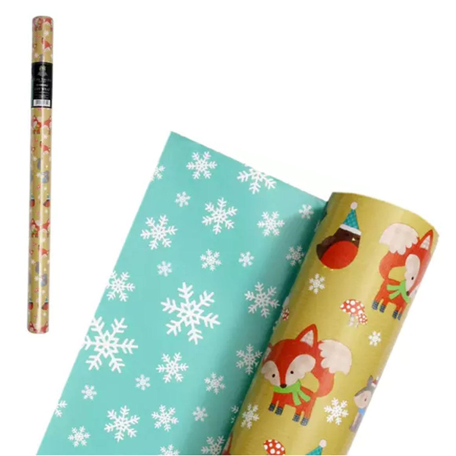 Tom Smith Reversible Christmas Santa Theme Wrap Approx 3M x 69CM