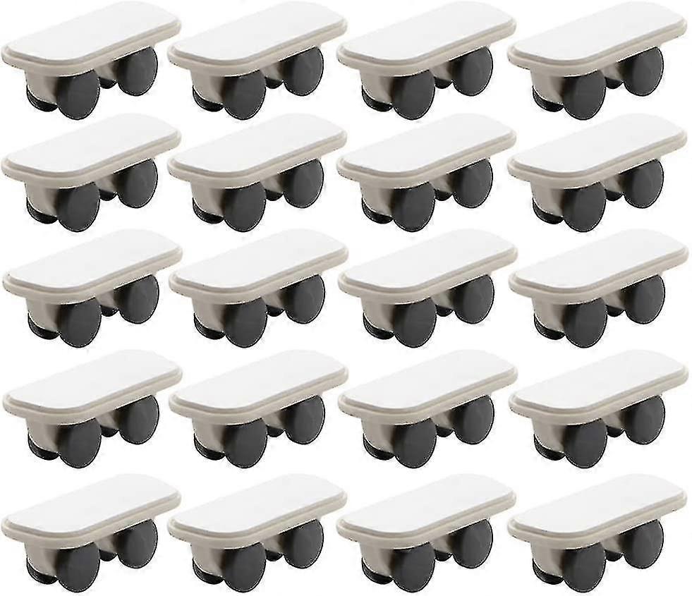 20 Pieces Self Adhesive Casters Furniture Casters Self Adhesive Casters Storage Box Pulley Caster Mini Casters For Furniture And Storage Containerdark