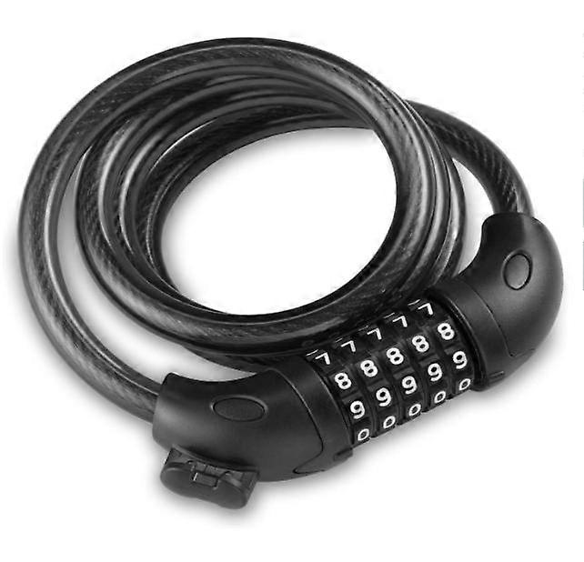 Bicycle Lock, Five-digit Password Steel Cable Rust-proof Password Lock