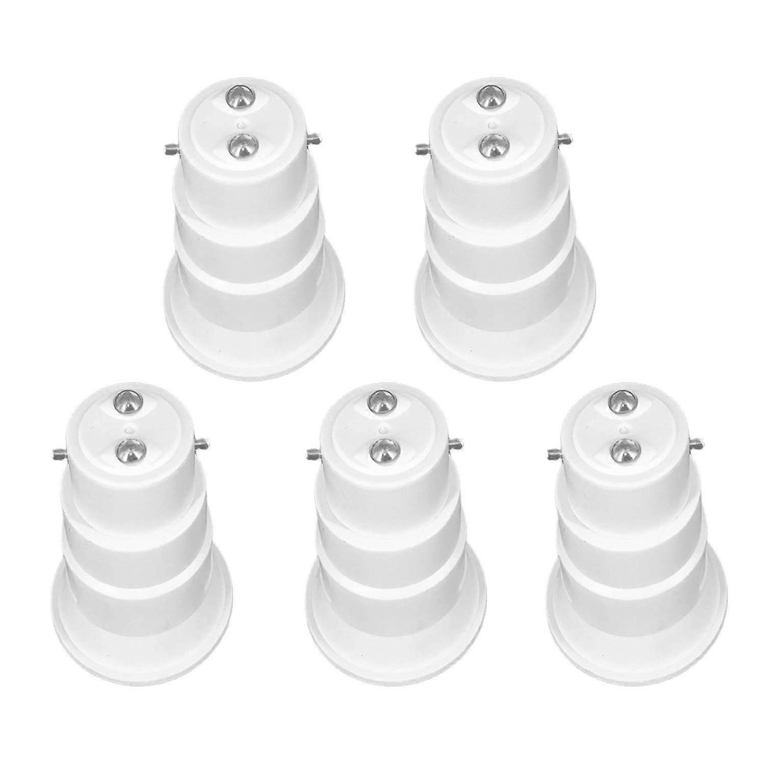 5 Pack B22 to E27 Converter Edison Screw LED Bulb Base