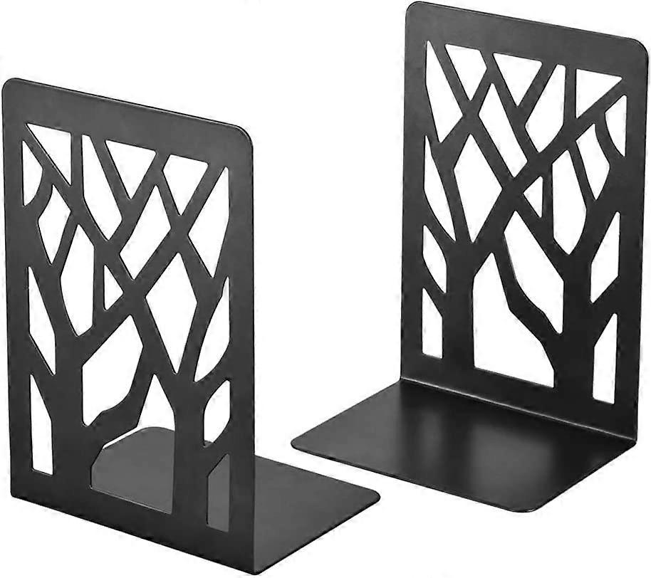 Metal Bookends(Black 1 Pair)
