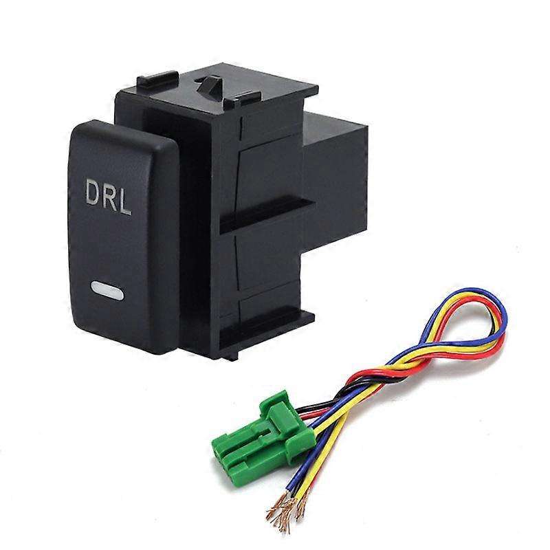 1PC LED DRL Parking radar Battery power supply  Steering Sheel Heating Rearview fan Switch Button For Nissan Tiida 05-08