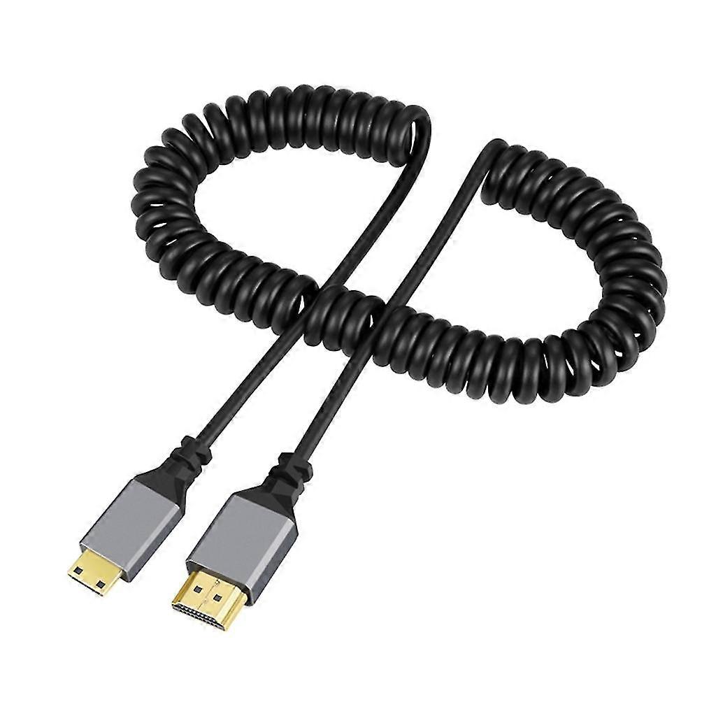 كابل تمديد HDMI متوافق مع HDMI/mini HDMI/Micro HDMI/ملفوف بدقة 4K@60 هرتز