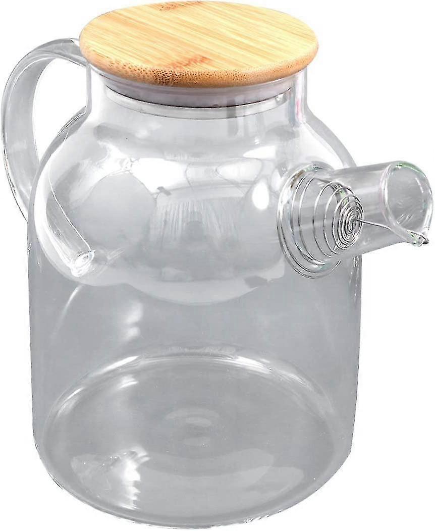 Glass Pitcher With Bamboo Lid 6 L
