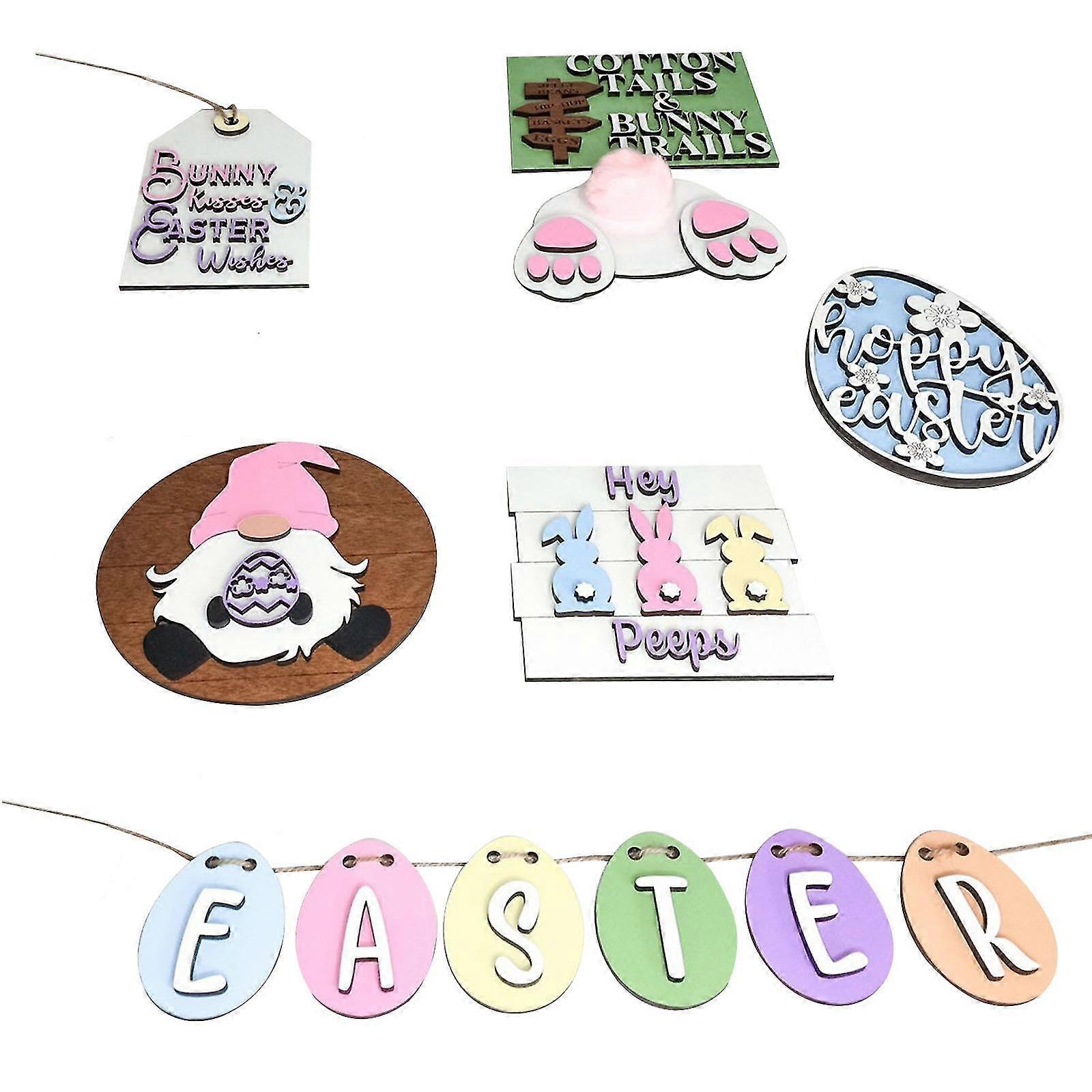 Easter Ornaments,bunny Gnomic Decor For Home Table Kitchen St. Patrick's