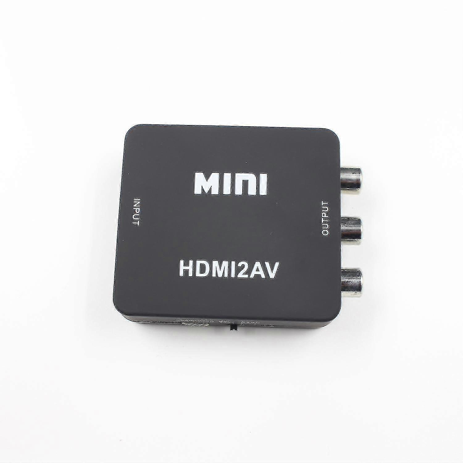 1080P HDMI למתאם AV HD ממיר משולב תיבת HDMI כדי RCA AV / CVSB L / R וידאו מיני HDMI2AV
