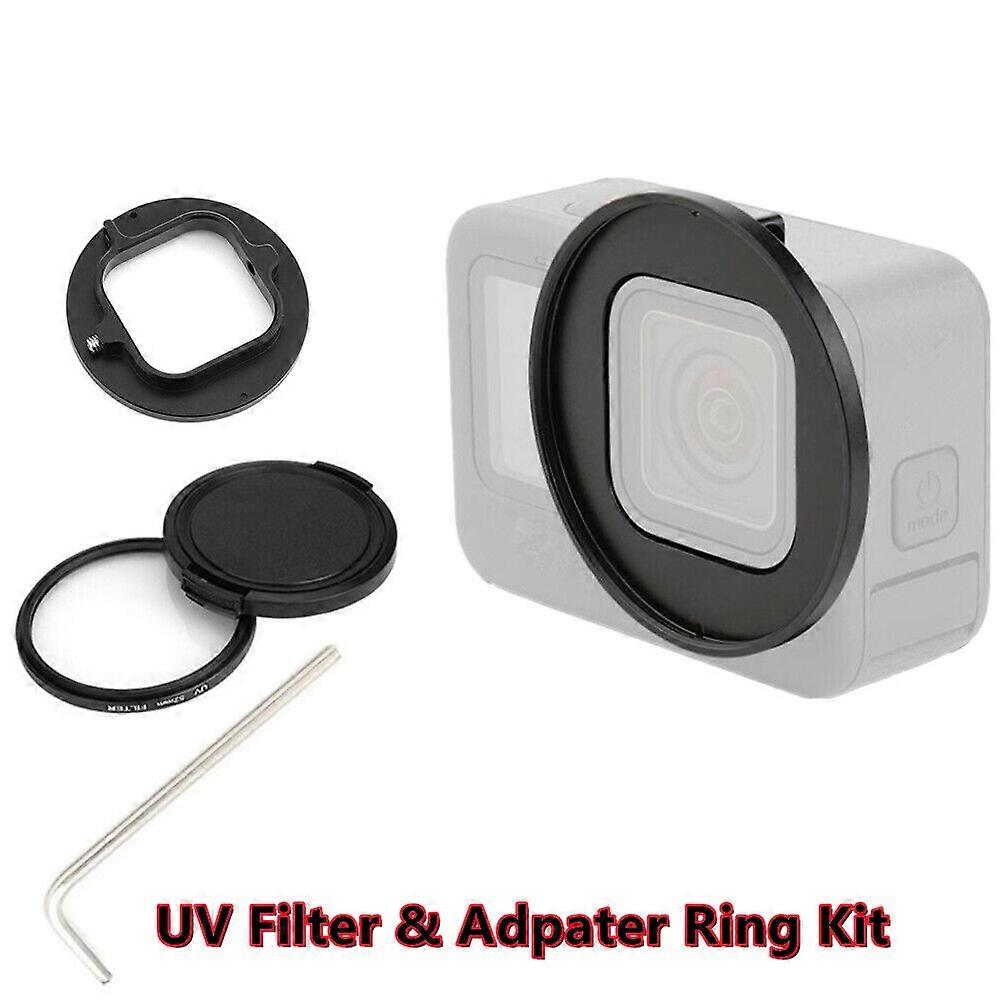 52mm Camera Lens Filter Standard Adapter Ring With UV For GoPro Hero 9/10 Black