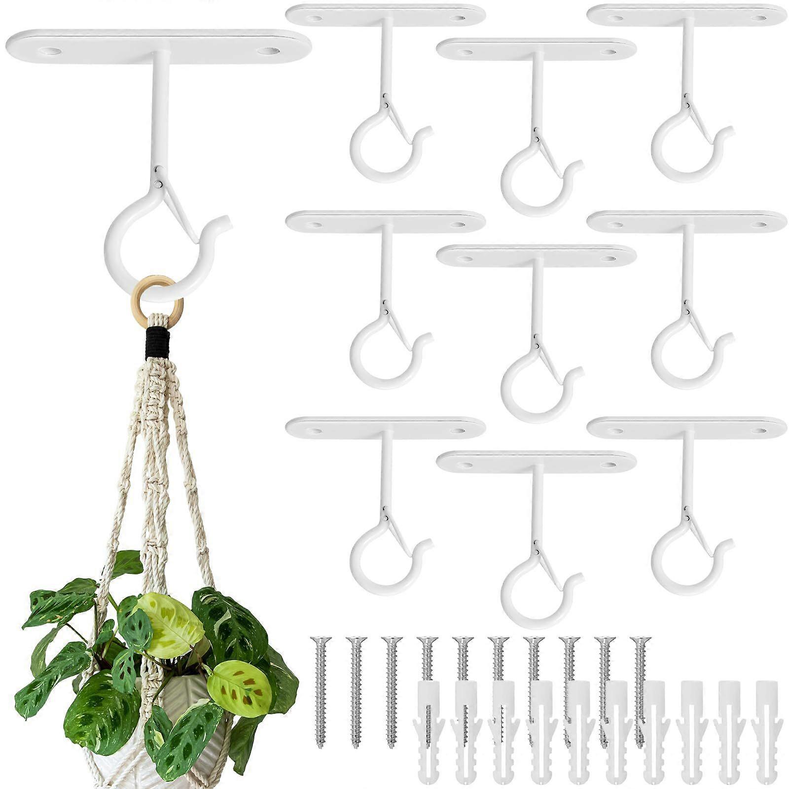 10* simple wall hook Hook flower basket hook Iron hook windproof hook hanging flower pot hanging