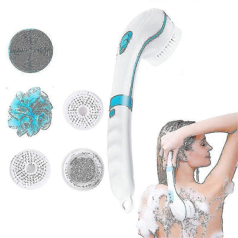 5 in 1 電動バスシャワーブラシハンドヘルドマッサージボディブラシ