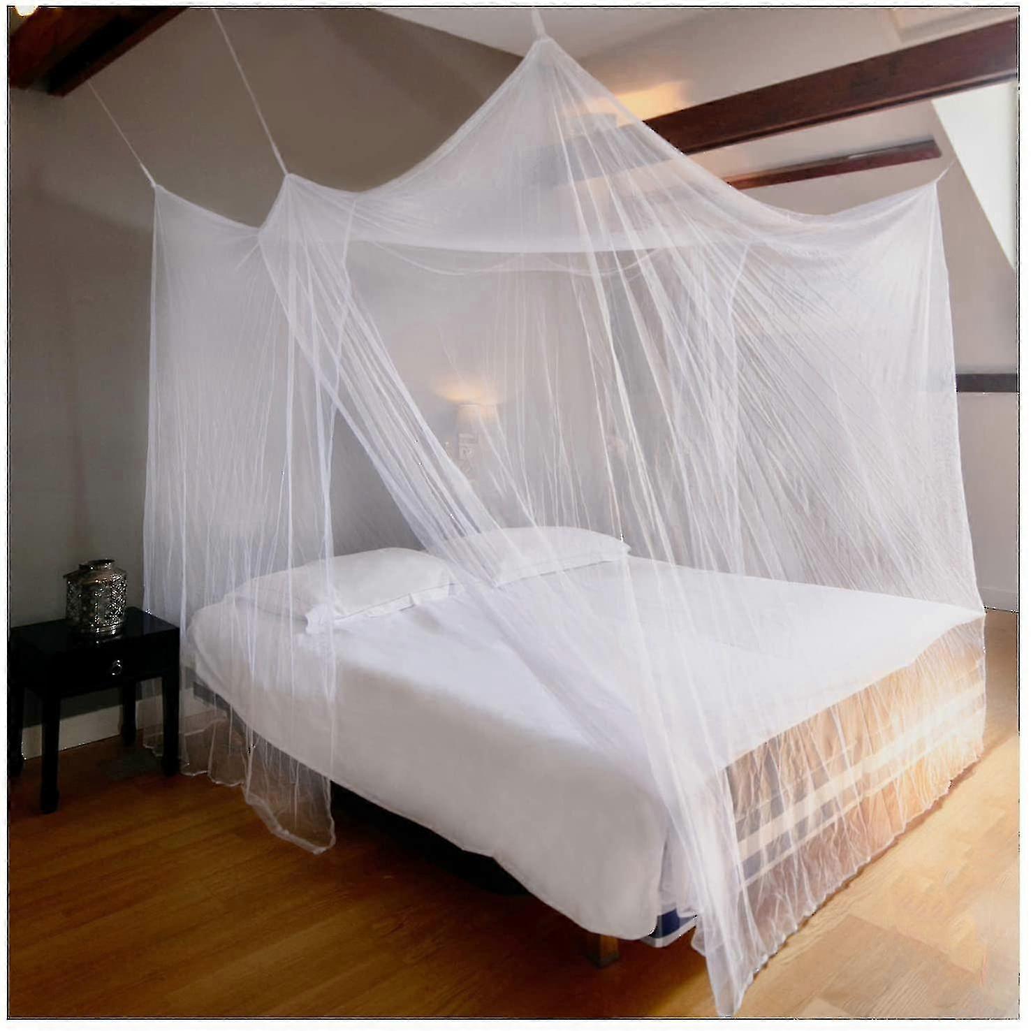 Premium Mosquito Net Canopy For Double Bed By, Two Openings, Hanging Kit, Transport Bag And Ebook, Rectangular Net That Protects You And Repels I
