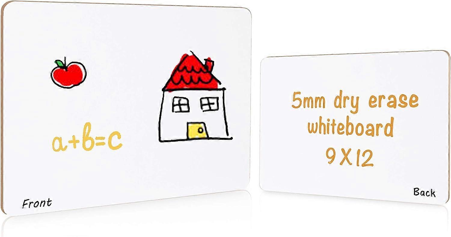 2 Pcs Petit tableau effaçable à sec pour les étudiants 9x12 pouces Effaçage à sec Lap Tableau blanc Enfants Dual Side Blank Mini Tableau blanc pour l’école