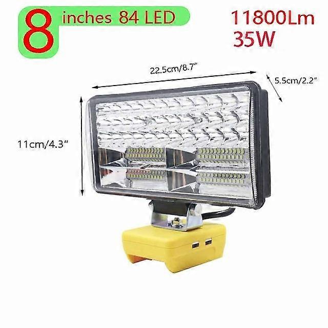 LED Work Light 3/4/5/8inch Flashlight for Dewalt 18V 20V Lithium Battery Portable Lantern Tool Lamp for DEWALT DCB205 DCB206