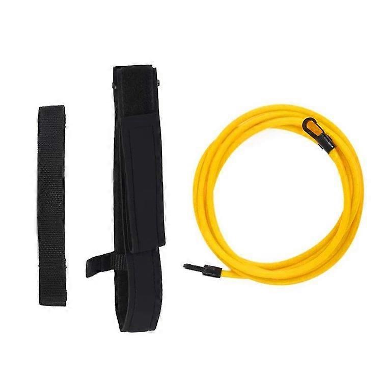 Swimming Training Elastic Rope Bungee Training Belt Resistance Safety Leash 6mm*10mm*4m yellow