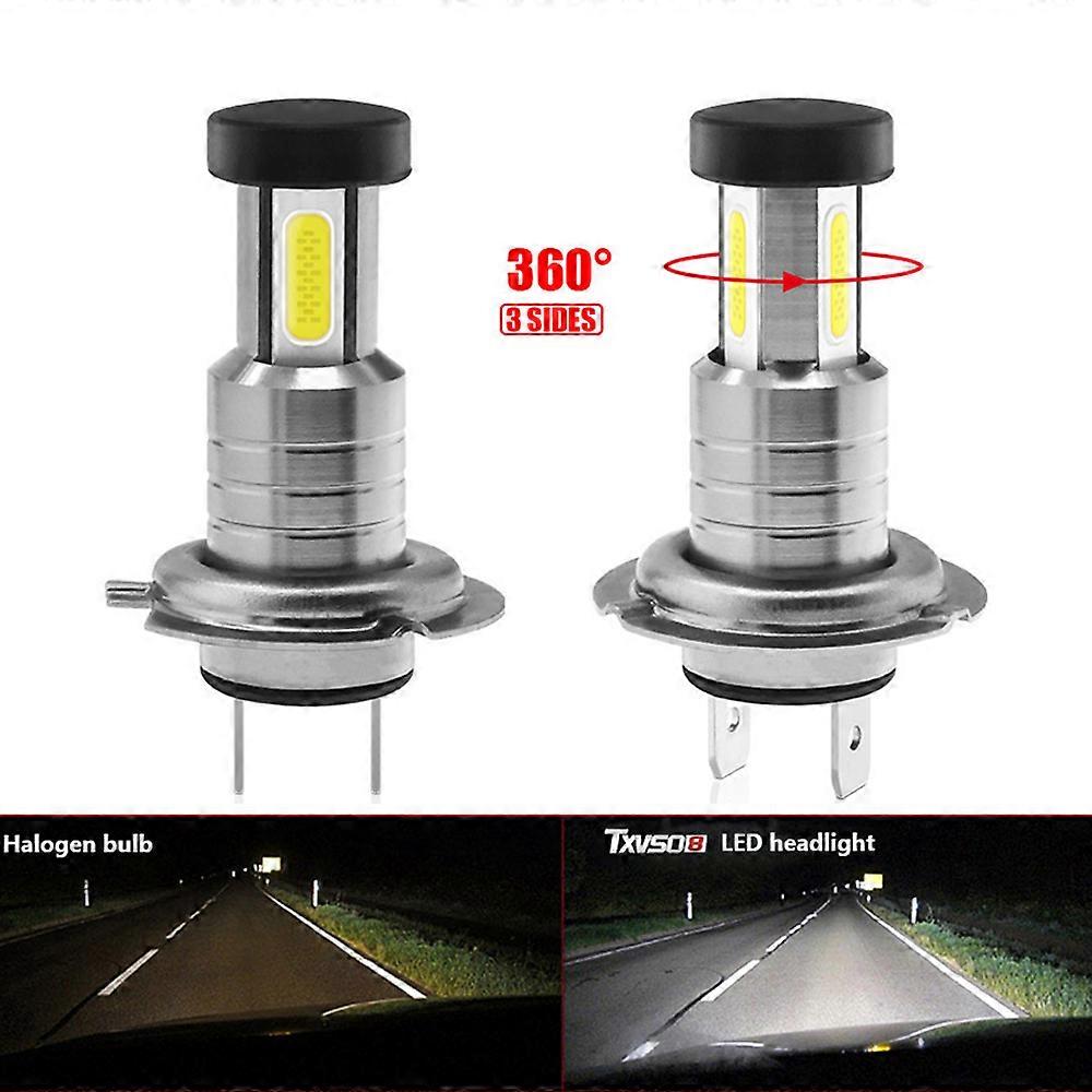 H7 LED Headlight Bulb Kit High Low Beam 100W 30000LM Super Bright 6000K White COB Mini Car LED Lights Lamp Auto Fog lights