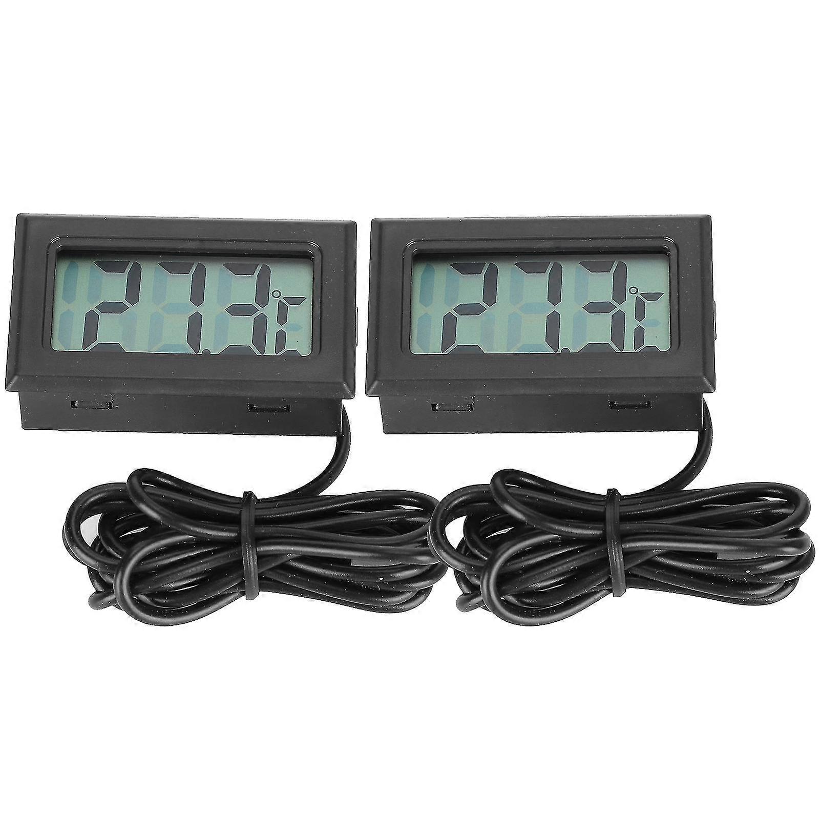 2Pcs Digital Aquarium Fish Tank Thermometer with Probe