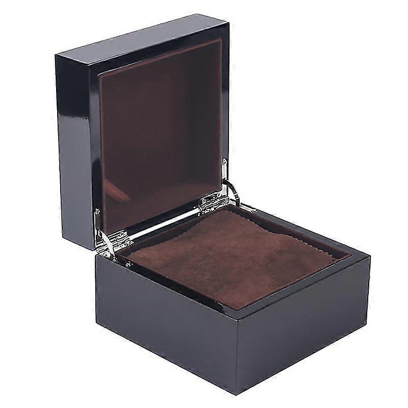 Schwarz lackierte hölzerne High-End-Uhrenbox Marke Watch Display Box quadratische Box