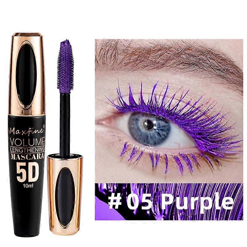 5D Silk Fiber Mascara Fuller & Voluminous Colored Mascara Natural Waterproof Smudge-proof Mascara Waterproof Mascara for Eyelashes
