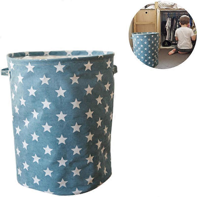 Foldable Laundry Hamper Waterproof Round Household Laundry Box Kids