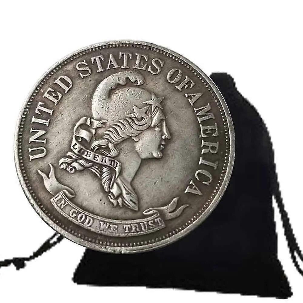 1869年、ラグジュアリー、50セント、リバティ、アート、コイン、ポケット、カップル、記念、モーガンドル、グッドラッキー、お土産、メモリーコイン+ギフトバッグ