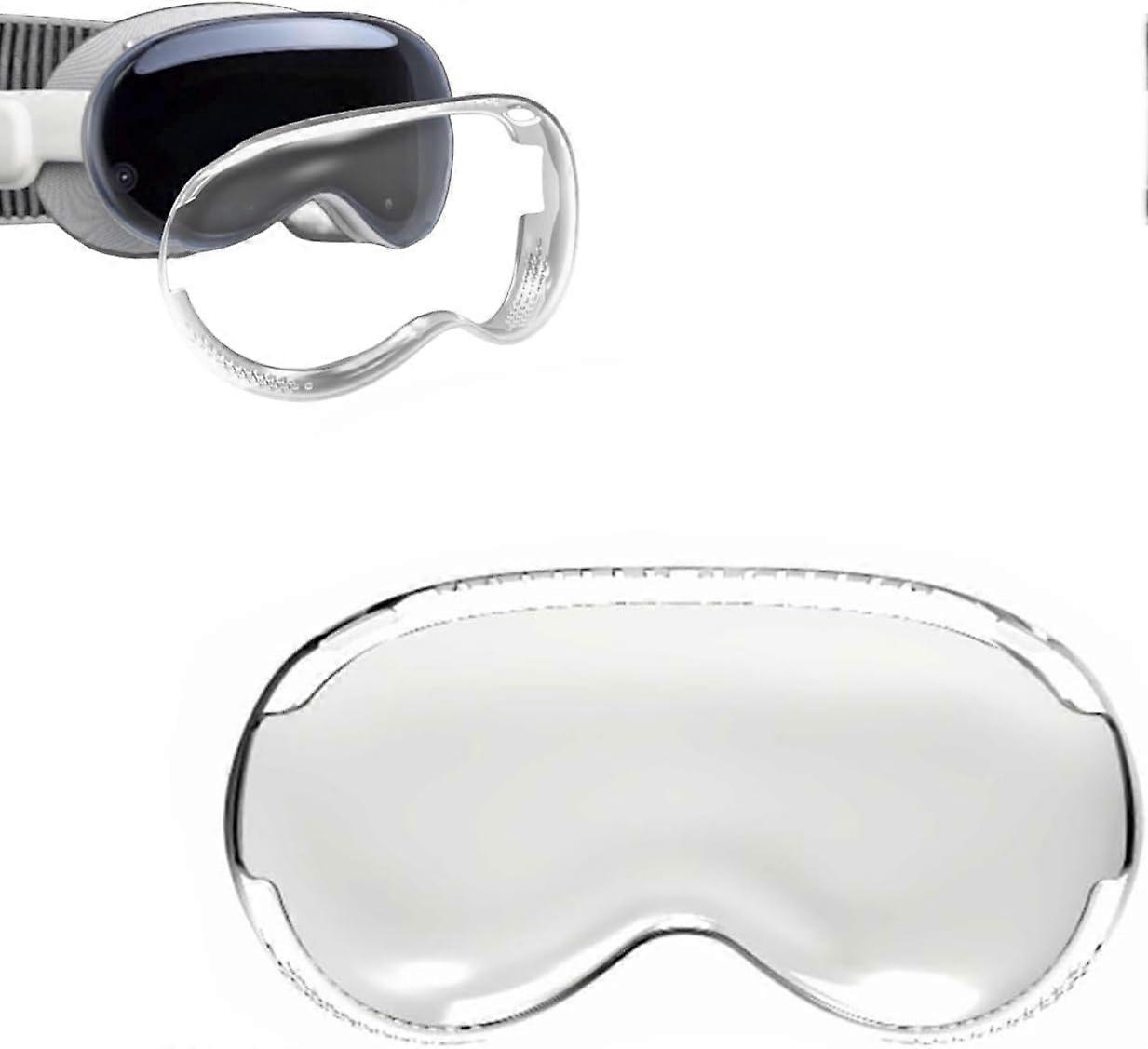 For Vision Pro Clear Case, Crystal Transparent TPU Silicone Soft Slim Screen Protective Cover for Apple Vision Pro, Vision Pro VR Headset Accessories