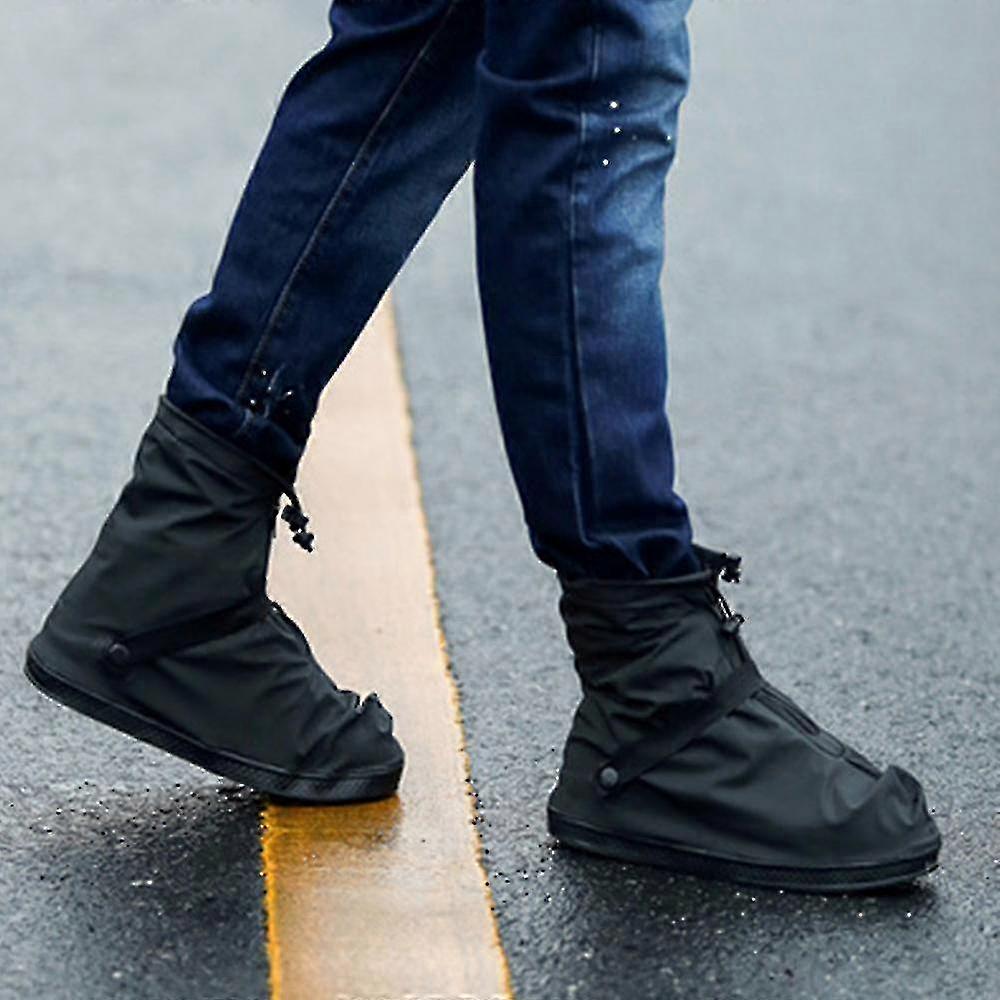 Waterproof Shoe Cover Rain Boot Galoshes With Zipper And Reflector