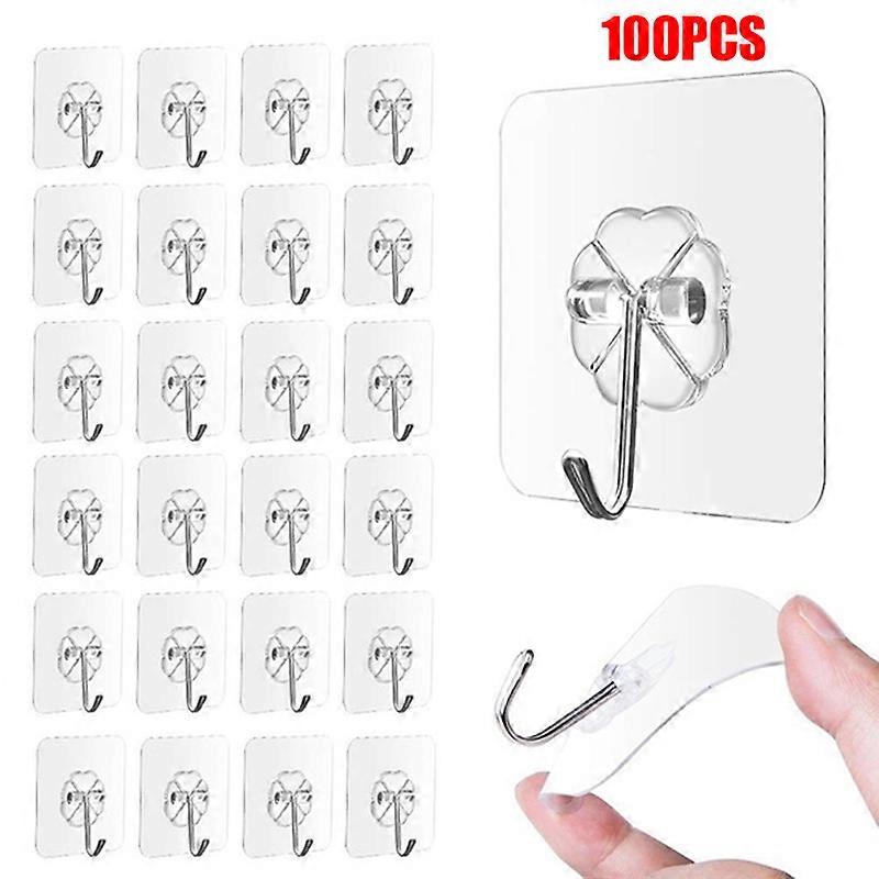 Transparent Seamless Hooks Metal Wall Hooks For Home Heavy Self Adhesive Hooks