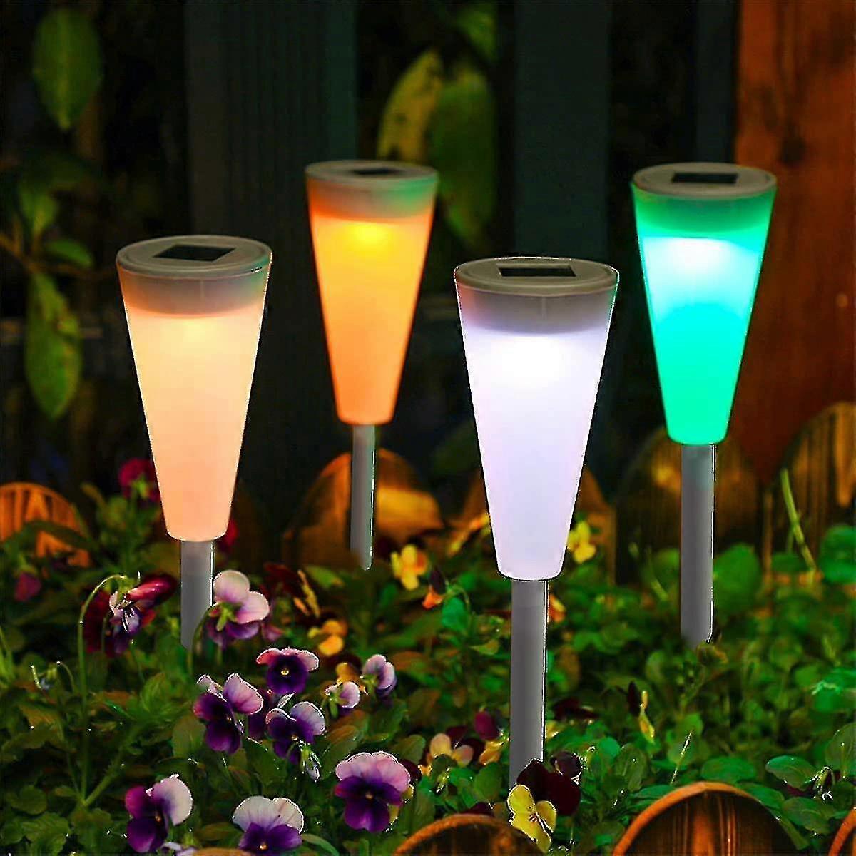 Solar Garden Lights Outdoor, Suspension/ground Plug (4 Pack)