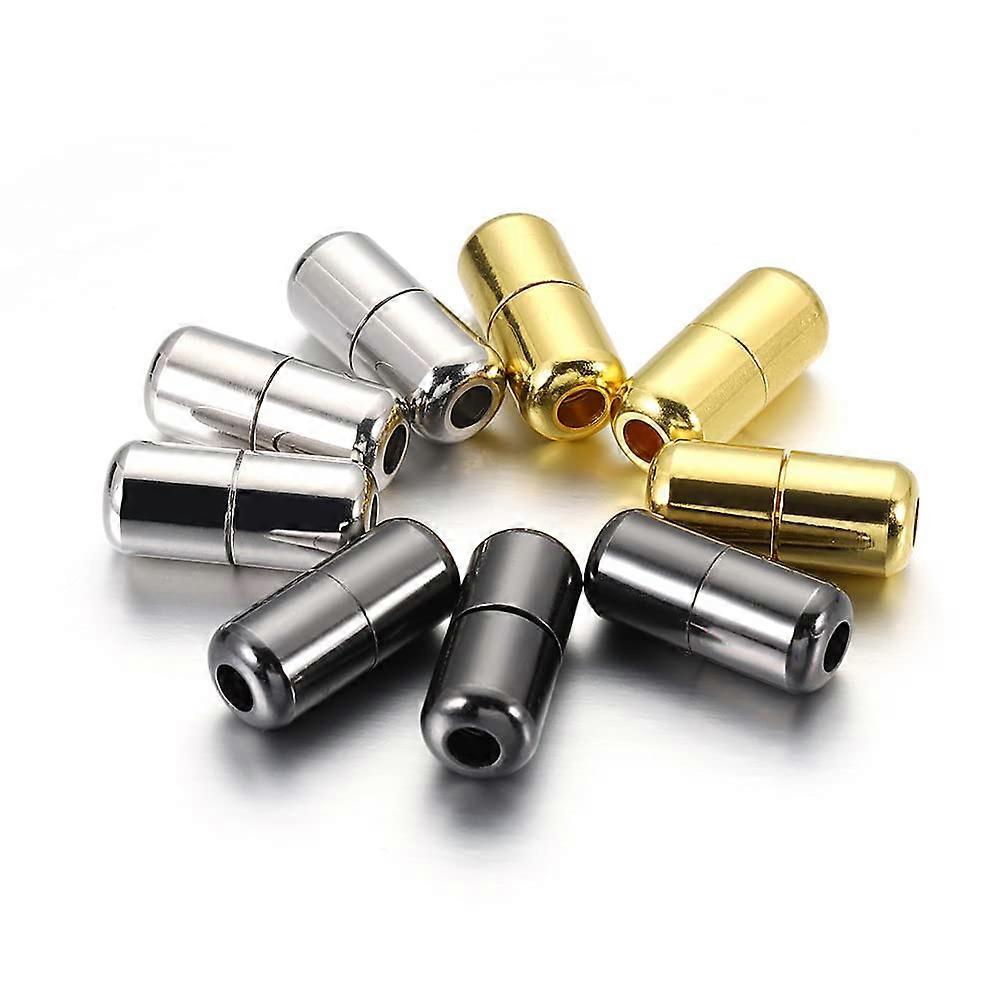 9pcs No Tie Elastic Shoe Laces Lock Metal Capsule Metal Capsule Lock Buckles Tip Ends for Sneaker Boot Casual Shoes Tieless